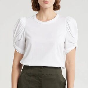 A.L.C. Kati Ruched Puff Sleeve T-Shirt
